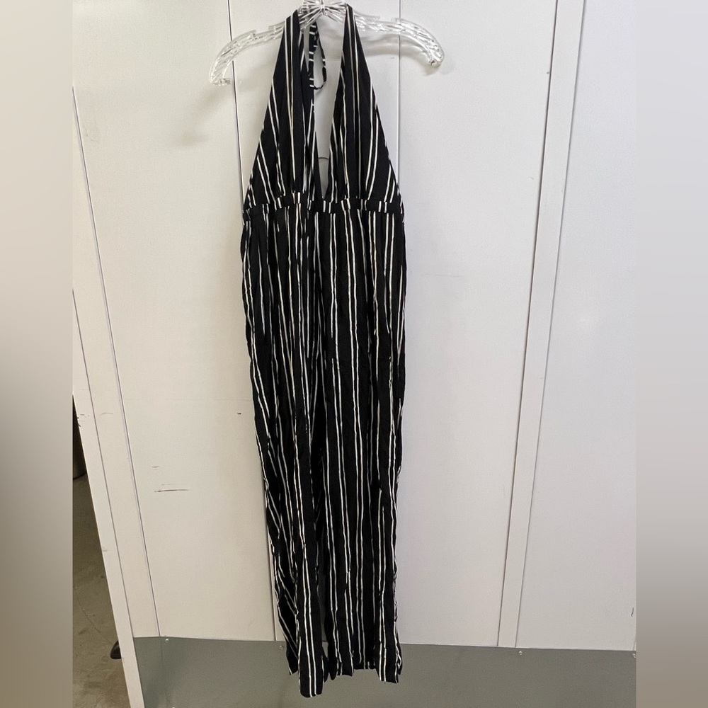 Like New Hot & Delicious Striped Halter Jumpsuit
